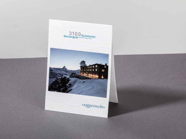 Prospekt für das Kulm Hotel Gornergrat